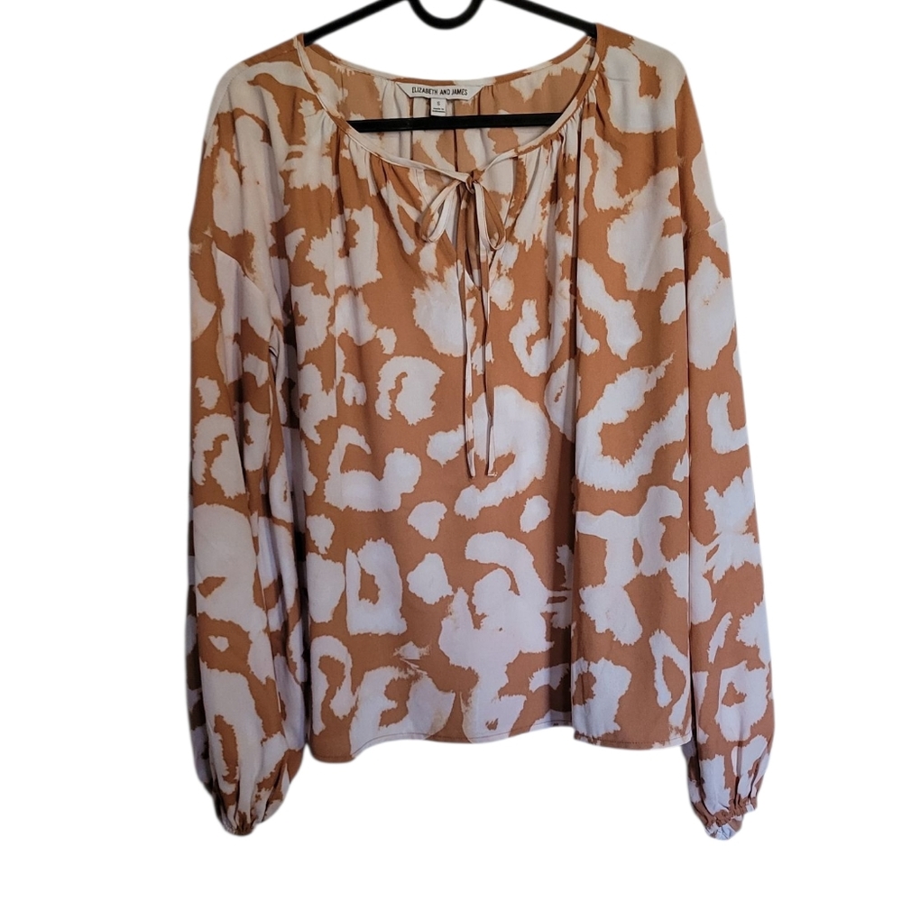 Elizabeth And James Cheetah Printed Blouse
